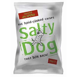 Salty Dog Crisps - Roasted Jalapeno - 30x40g