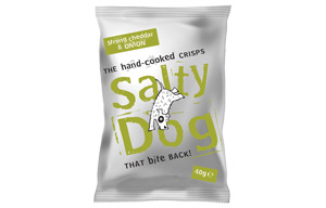 Salty Dog Crisps - Cheddar & Onion - 24x40g