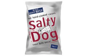 Salty Dog Crisps - British Roast Beef - 24x40g