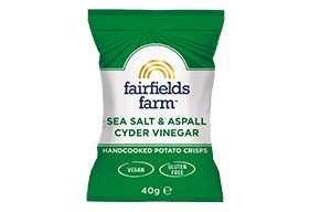 Fairfields Crisps - Sea Salt & Aspall Vinegar - 36x40g