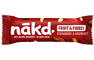 Nakd - Fruit & Fibre - Strawberry & Raspberry - 16x44g