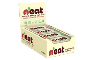 N'eat - Natural Energy Bar - Cacao, Coconut & Chia Seeds - 16x50g