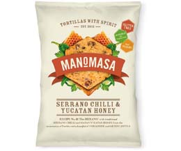 Manomasa Corn Chips - Serrano Chilli & Yucatan Honey-16x40g