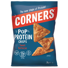 Corners Pop Protein Crisps - Sweet Barbeque - 18x28g