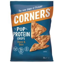 Corners Pop Protein Crisps - Cheese & Onion - 18x28g