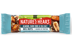 Natures Heart  - Almond, Dark Choc & Sea Salt Bar - 12x35g