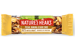 Natures Heart - Pecan, Banana & Dark Choc Bar - 12x35g