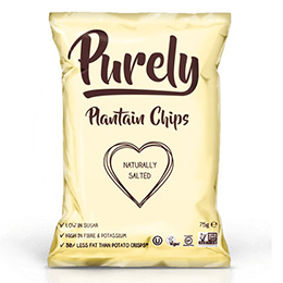 Purely Plantain Chips - Naturally Salted - 24x75g