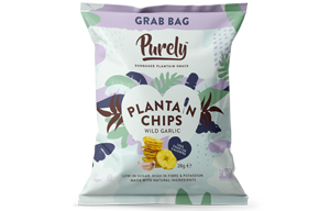 Purely Plantain Chips - Wild Garlic - 20x28g