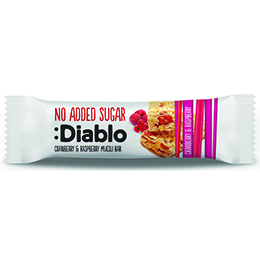 Diablo - No Added Sugar Cranberry & Raspberry Museli Bar - 28x30g