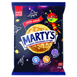 Martys Chickpea Crisps - Salted - 18x20g