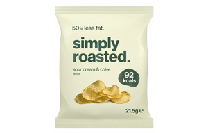 Simply Roasted Crisps - Sour Cream & Chive - 24x21.5g