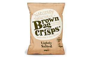 Brown Bag Crisps - Lightly Salted - 10x150g