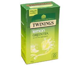 Twinings Teabags - Lemon & Green Tea - 4x20