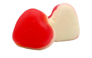 Valentines - Strawberry & Cream Hearts - 1x1kg